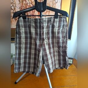 Men's size 32 Mossimo plaid flat front shorts